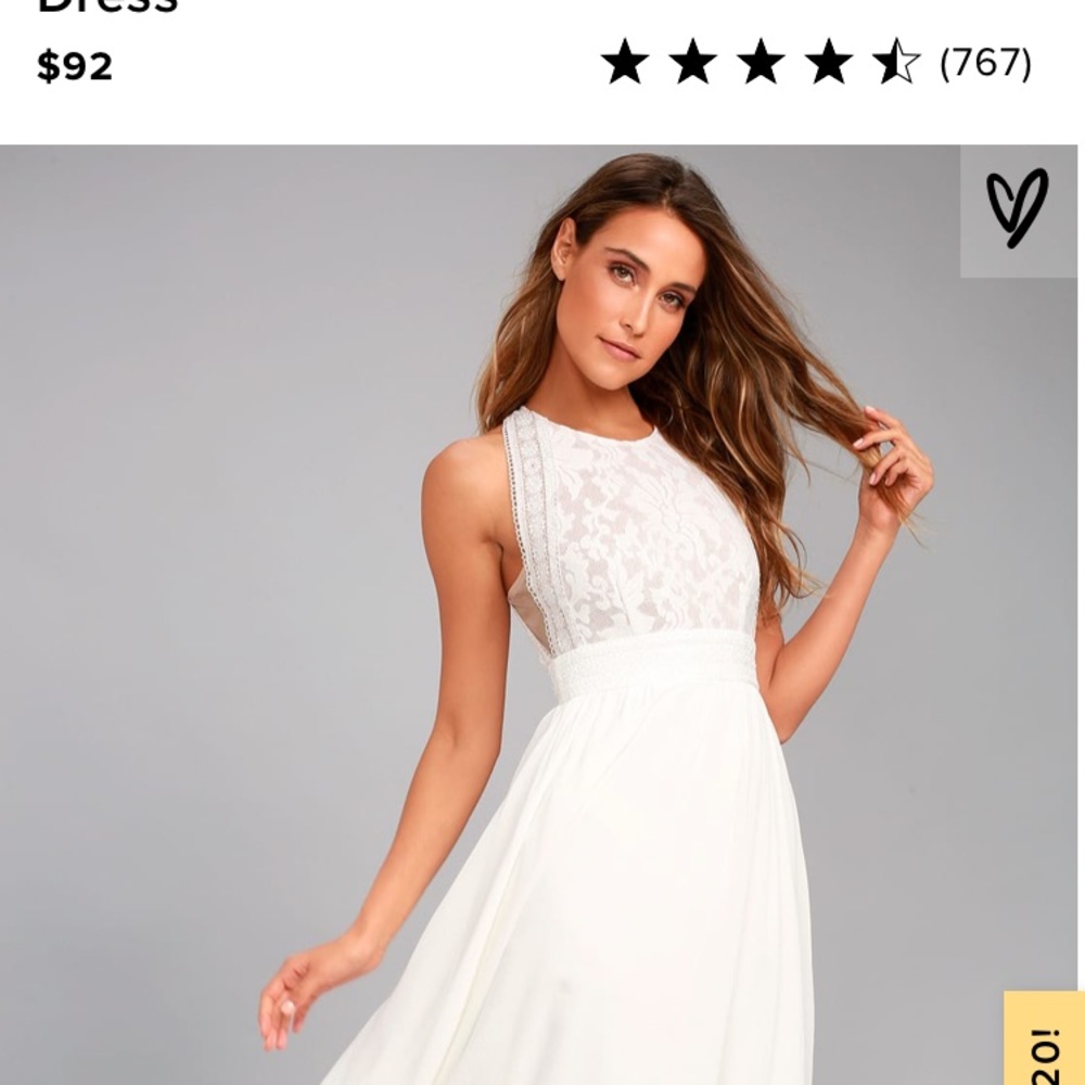 White lulu long dress